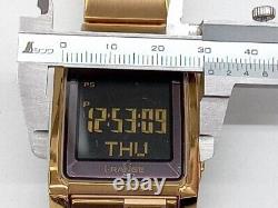 CASIO i-RANGE IRW-101 Radio Solar Digital Black Gold Men's Watch Used Excellent