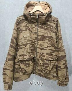 COLUMBIA Gallatin Range Heavy Wool Brown Camo Hooded Hunting Jacket Large B45