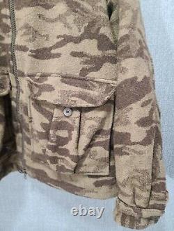 COLUMBIA Gallatin Range Heavy Wool Brown Camo Hooded Hunting Jacket Large B45