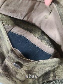 COLUMBIA Gallatin Range Heavy Wool Brown Camo Hooded Hunting Jacket Large B45