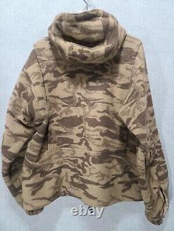 COLUMBIA Gallatin Range Heavy Wool Brown Camo Hooded Hunting Jacket Large B45