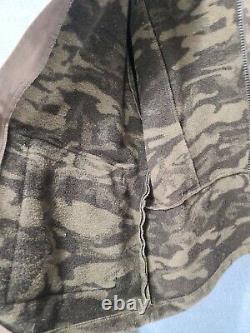 COLUMBIA Gallatin Range Heavy Wool Brown Camo Hooded Hunting Jacket Large B45