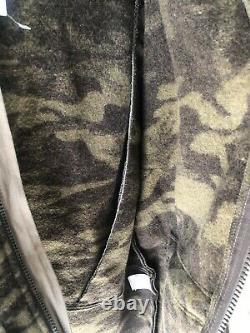 COLUMBIA Gallatin Range Heavy Wool Brown Camo Hooded Hunting Jacket XL GC