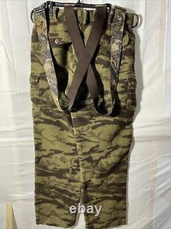 COLUMBIA WOOL PHG GALLATIN RANGE CAMO HUNTING PANTS With Suspenders 38x35 Heavy