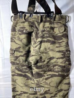 COLUMBIA WOOL PHG GALLATIN RANGE CAMO HUNTING PANTS With Suspenders 38x35 Heavy