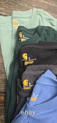 Carhartt Pocket Tee Lot 8 Men Small, Range From New To Barely Worn