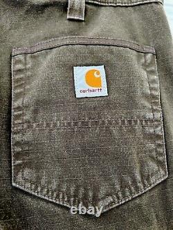 Carhartt men size 32 Cargo Work & Range shorts lot of 2 brown, Tan rugged logo