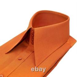 Celebrity Style Men's Red Carpet Shirt High Long Point 70s Spear Dagger Collar