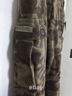 Columbia Camouflage Hunting Pants size 40 Gallatin Range Wool Blend Brown