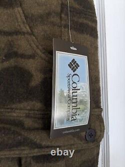 Columbia Camouflage Hunting Pants size 40 Gallatin Range Wool Blend Brown