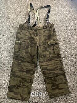 Columbia Gallatin Range Camo Hunting Bib Overalls Heavy Wool Blend Size 42 Large