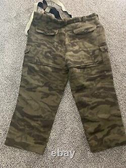 Columbia Gallatin Range Camo Hunting Bib Overalls Heavy Wool Blend Size 42 Large