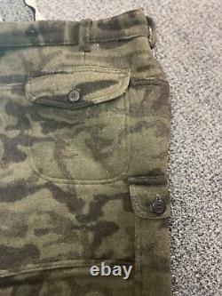 Columbia Gallatin Range Camo Hunting Bib Overalls Heavy Wool Blend Size 42 Large