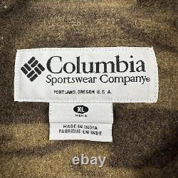 Columbia Gallatin Range Camo Hunting Jacket Heavy Wool Blend Mens Size XL