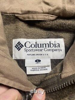 Columbia Gallatin Range Men's Wool Camo Hooded Hunting Jacket Size Large