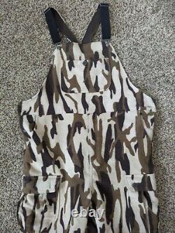 Columbia Gallatin Range Mens Large Brown Wool Camo Hunting Bib Overalls Pants