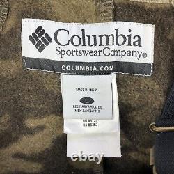 Columbia Gallatin Range Mens Large Brown Wool Camo Hunting Bib Overalls Pants