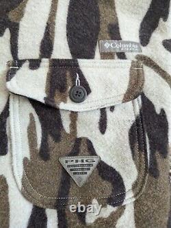 Columbia Gallatin Range Mens Large Brown Wool Camo Hunting Bib Overalls Pants