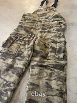 Columbia Gallatin Range Mens Small Brown Wool Camo Hunting Bib Overalls Pants