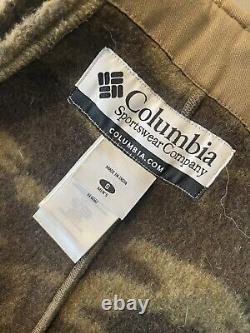 Columbia Gallatin Range Mens Small Brown Wool Camo Hunting Bib Overalls Pants