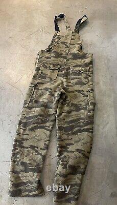 Columbia Gallatin Range Mens Small Brown Wool Camo Hunting Bib Overalls Pants