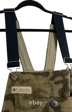 Columbia Gallatin Range Monarch Pass Bibs Mens M Camo Wool Hunting Outfitter