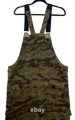 Columbia Gallatin Range Monarch Pass Bibs Mens M Camo Wool Hunting Outfitter