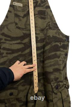 Columbia Gallatin Range Monarch Pass Bibs Mens M Camo Wool Hunting Outfitter