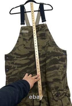 Columbia Gallatin Range Monarch Pass Bibs Mens M Camo Wool Hunting Outfitter