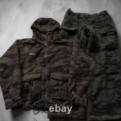 Columbia Gallatin Range Monarch Pass Wool Blend Camo Set L Jacket Size 36 Pants