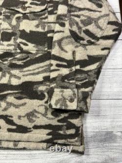 Columbia Gallatin Range Wool Blend Camo Jacket Mens Size XL Hunting Shacket