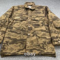 Columbia Gallatin Range Wool Blend Jacket Outfitter Brown Camo Mens Medium