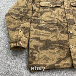 Columbia Gallatin Range Wool Blend Jacket Outfitter Brown Camo Mens Medium