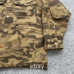Columbia Gallatin Range Wool Blend Jacket Outfitter Brown Camo Mens Medium