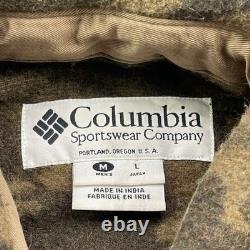 Columbia Gallatin Range Wool Blend Jacket Outfitter Brown Camo Mens Medium