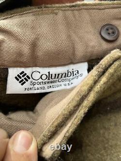 Columbia Mens Sz 40x36 Gallatin Range Wool Camo Cargo Pants HM8040