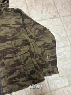 Columbia Monarch Pass Gallatin Range Hooded Jacket Mens Large Camo Wool Hunting
