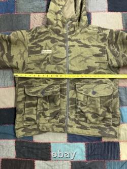 Columbia Monarch Pass Gallatin Range Wool Blend Hooded Jacket Outfitter Camo M