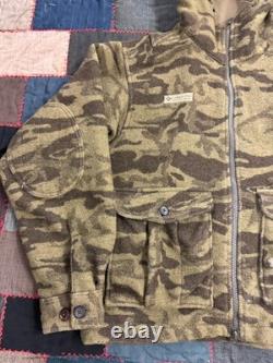 Columbia Monarch Pass Gallatin Range Wool Blend Hooded Jacket Outfitter Camo M