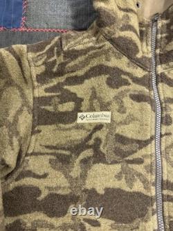 Columbia Monarch Pass Gallatin Range Wool Blend Hooded Jacket Outfitter Camo M