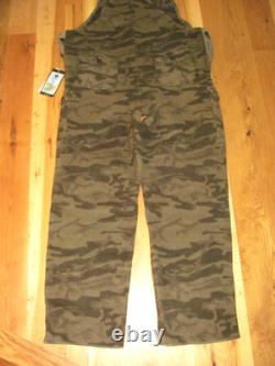 Columbia NWT Gallatin Range Wool Brown Camo Hunting Bib Overalls Men's XL (NYZ7)