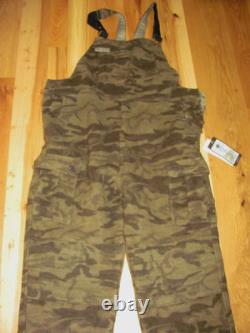 Columbia NWT Gallatin Range Wool Brown Camo Hunting Bib Overalls Men's XL (NYZ7)