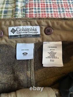 Columbia Pants Mens 36x31 Camo Gallatin Range Wool Blend Cargo Hunting Heavy