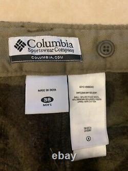 Columbia Wool Blend PHG Gallatin Range Camo Pants Size 36W X 31L