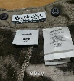 Columbia Wool Cargo Pants Men's 36 x 36 Camo Gallatin Range Monarch Pass Hunting