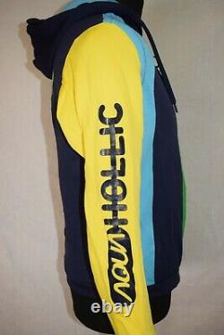 Diesel Mens Hooded Top M Neoprene MIX Multi Colour Rare £199 Aqua Hollic Range