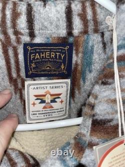 FAHERTY ARTIST SERIES WOOL HEAVYWEIGHT FLANNEL SHERPA LINED JACKET XXL NWT Range