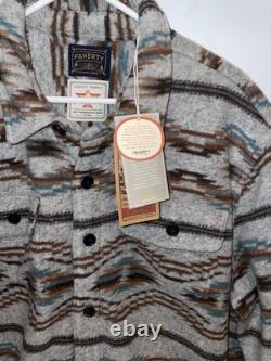 FAHERTY ARTIST SERIES WOOL HEAVYWEIGHT FLANNEL SHERPA LINED JACKET XXL NWT Range