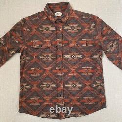 FAHERTY Doug Good Feather Legend Sweater Shirt Western Range Shadow Aztec Size M