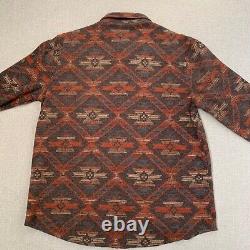 FAHERTY Doug Good Feather Legend Sweater Shirt Western Range Shadow Aztec Size M